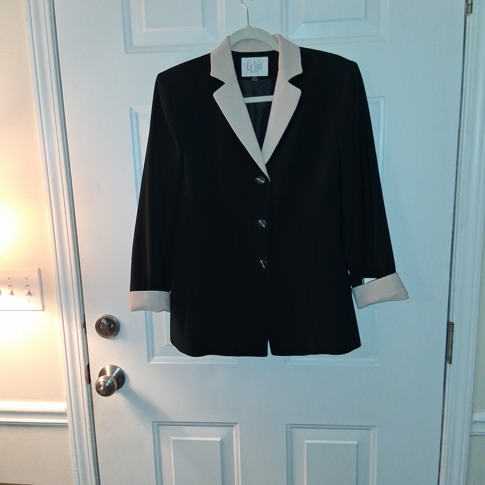 LeSuit Black And Beige Blazer Size SP